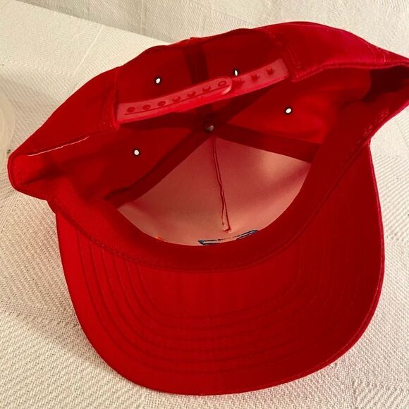 VINTAGE 80s S Series Chevrolet Snapback Hat P Cap Red Neon Embroidered Logo EUC. - Picture 7 of 9